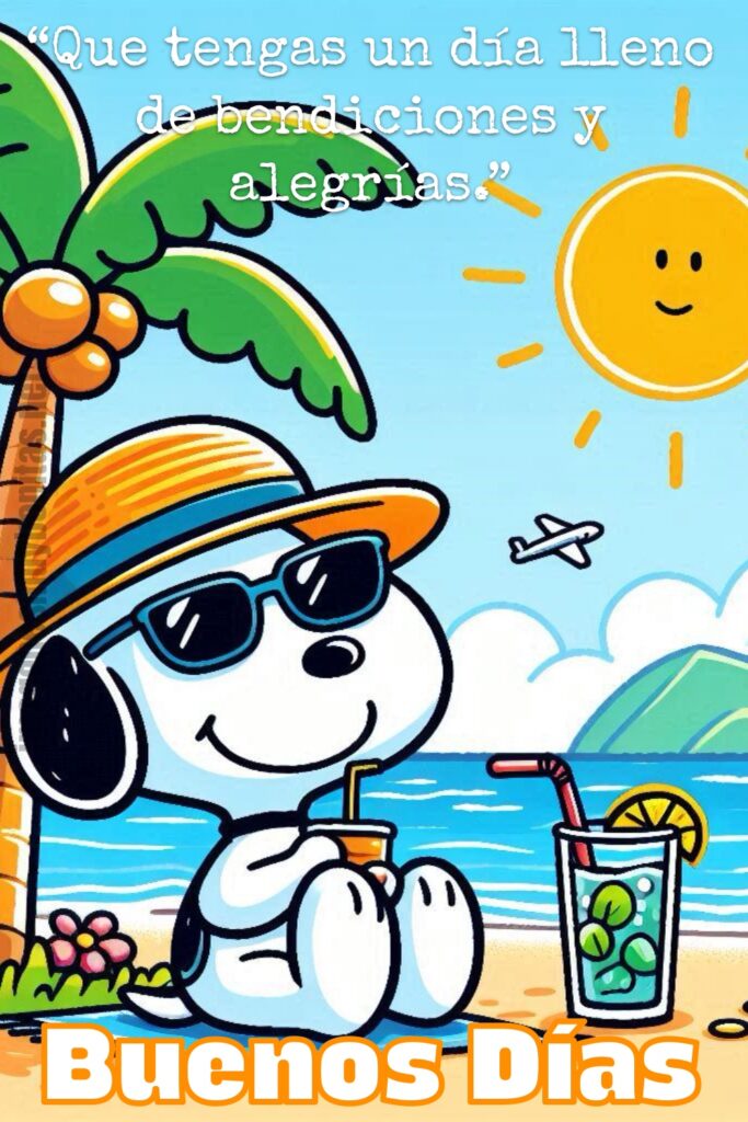 Buenos Días Snoopy en la playa